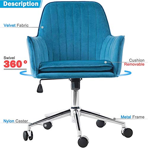 Chaise informatique en velours réglable violette 59x46cm - 7