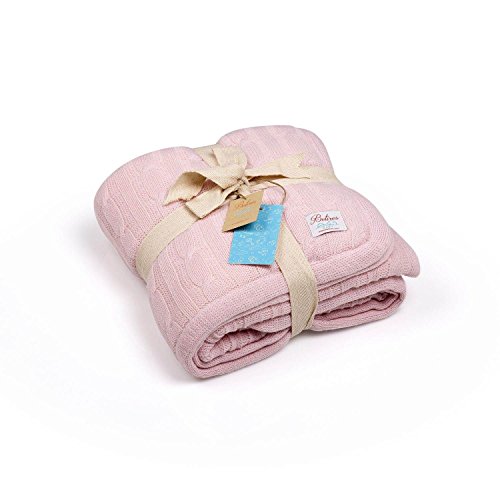 Couverture bébé rose Betires Home de dimensions 80 x 110 cm pour lit - 4