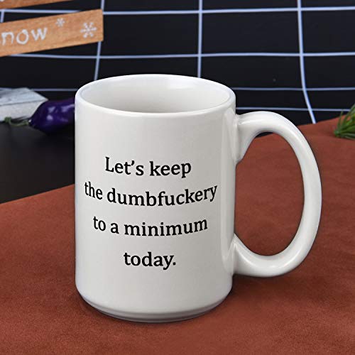 Bleum Cade Funny Coffee Mug Let'S Keep Annoyance To A Minimum Today Coffee Cup, 15 Ounces Funny Coffee Mug Novelty Gift Coffee Tea Cup For Men Women Friends thumb #3