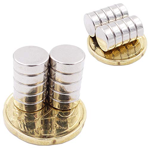 Brudazon | 20 Mini Imanes Discos 9x3mm | N52 Nivel más Fuerte - Los imanes de neodimio Ultra Fuertes | Imán del Poder para la Toma de Modelo, Foto, Pizarra Blanca | Pequeño, Redondo y Extra Fuerte