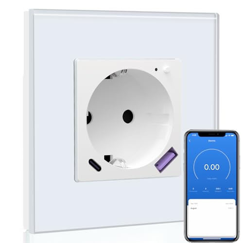Le migliori prese smart per risparmiare!! BSEED Presa Schuko Wlan con USB C 20 W, presa intelligente WiFi,...