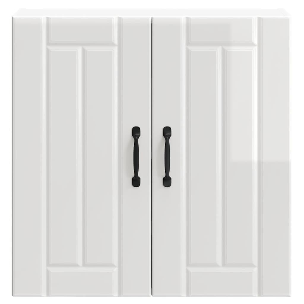 vidaXL Armario de Pared de Cocina Lucca Blanca de Alto Brillo, Unidad de Pared de Cocina, gabinete para Pared de Cocina, gabinetes de Pared con Puertas