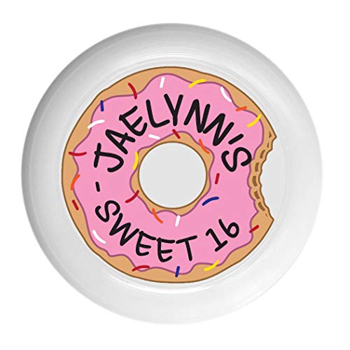 Infusion Wham-O Personalized Happy Birthday Pink Doughnut Design Ultimate Frisbee Disc - 175g