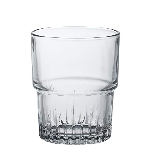 Duralex Empilable water glass 160ml, stackable, without filling mark, 6 Glasses, Silver