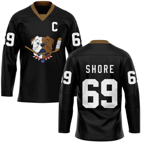TronX Shore 69 Sudbury Blueberry Bulldogs Adult Fan Hockey Jerseys (US, Alpha, Large, Regular, Regular, Black)