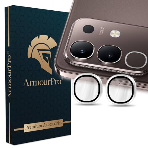Image of ArmourPro Camera Lens Protector for Vivo Y31 Pro (6.72 Inches) Tough HD Individual Aluminum Alloy Rings 9H Camera Cover, Scratch-Resistant,Camera Lens Protection| Silver, 1 Pack