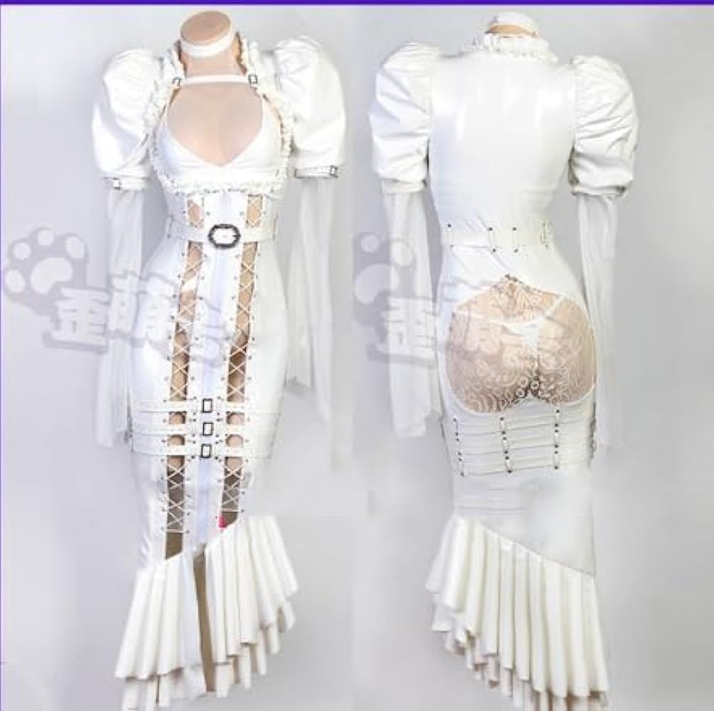 Amazon.co.jp: [HIRA] 伯爵夫人エナメルマーメイドワンピース 白