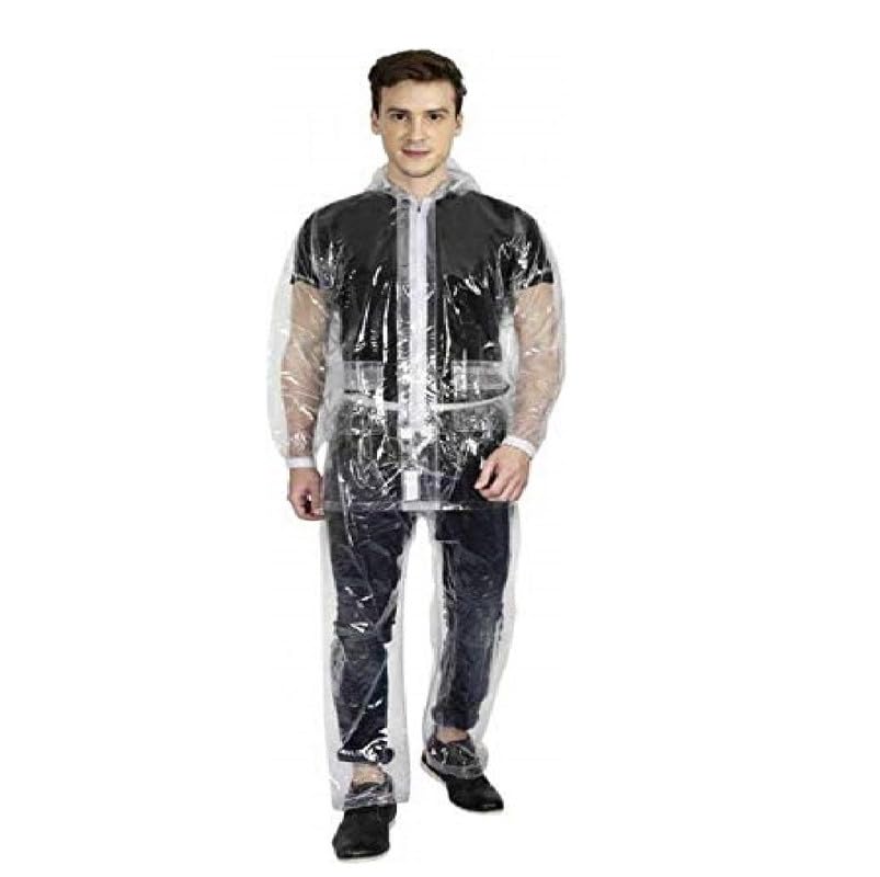 Men's I Boy's Waterproof PVC Transparent Overcoat, Rainsuit, Rainwear(Transparent)