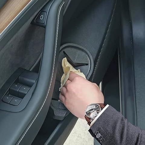 Garbage Can for Tesla Model 3 Front Driver Side Door Trash Can, Small Trash Bin with Removable Lid, 2017-2023 Tesla Model 3 Interior Accessories [Not Compatible with Model 3 Highland 2024] Cover