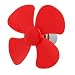 Aexit DC 1.5V Electrical equipment 2000RPM High Torque Motor 4 Vanes 80mm Dia Plastic DIY Propeller Red