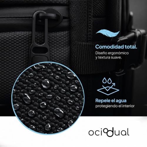 Mochila viaje cabina 40L negra con neceser y bolsa para zapatos 4