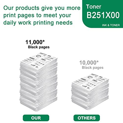 Pgisoxt 2 Pack Black B2546 B251X00 Remanufactured Toner Cartridge Compatible B2546 Replacement For B2546Dn B2546Dw B2650Dn B2650Dw Mb2546Ade Mb2546Adwe Mb2650Ade Mb2650Adwe Printer #TOP2