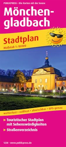 Publicpress Stadtplan Mönchengladbach 1:18.000: Touristischer Stadtplan mit Sehenswürdigkeiten und Straßenverzeichnis. 1:18000 (Stadtplan: SP)