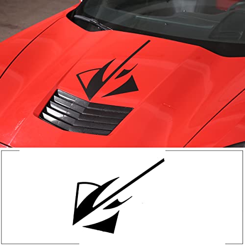 Tinki Fit For Chevrolet Corvette C7 2014 2015 2016 2017 2018 2019 Us Uk Flag Window Decal, American Flag Rear Window Decal Pair, Window Left/Right Rear Side Window Vent Sticker (Hood Outlet Rear, C) #TOP3