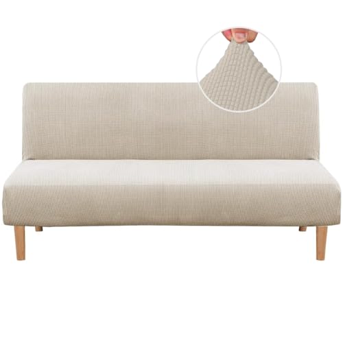 Armless Futon Cover Stretch Sofa Bed Slipcover Protector Elastic Feature
