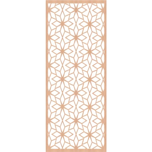 Image of Lake Decorative Pierced Fretwork Wood Wall Panels, 17 3 /8 inchW x 44 3 /8 inchH x 3 /8 inchT, Alder