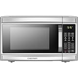 Chefman Countertop Microwave Oven, 1.3 Cu. Ft. Digital, Stainless Steel, 1000 Watts, with 6 Auto Menus, 10 Power Levels, Eco Mode, Memory, Mute Function, Child Safety Lock, Easy Clean Microwave Ovens