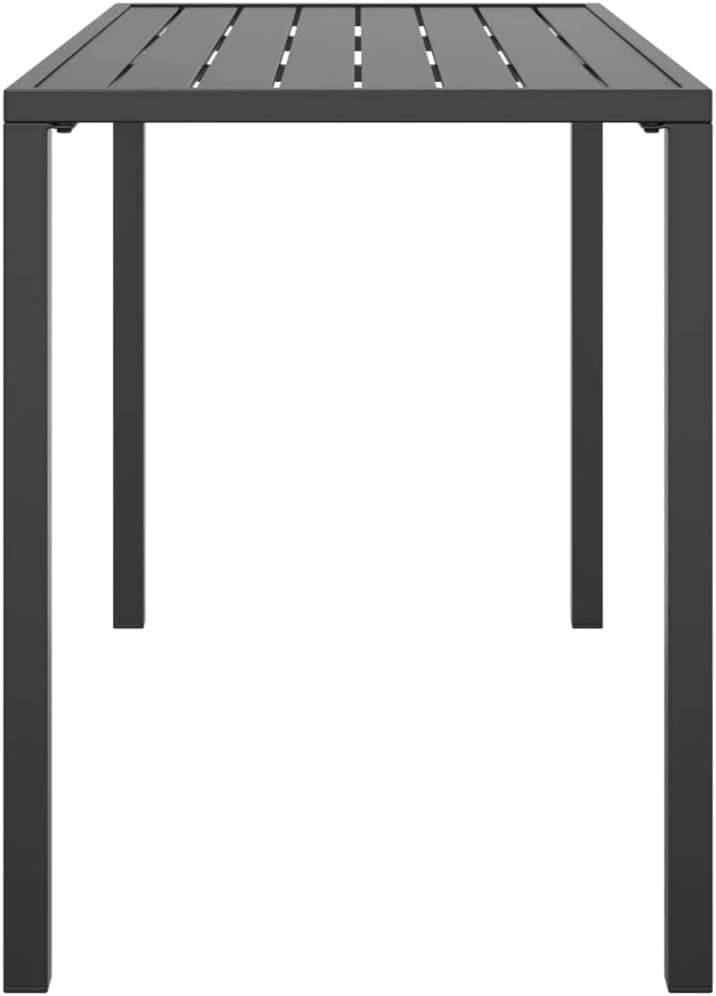Patio Dining Table,Garden Tables,Outdoor Dining Tables,Leisure Table,Game Tables,Outdoor Tables,Coffee Tables,Camping Tables,for Garden,Backyard,Bistro, Anthracite 43.3"x21.3"x27.6" Steel