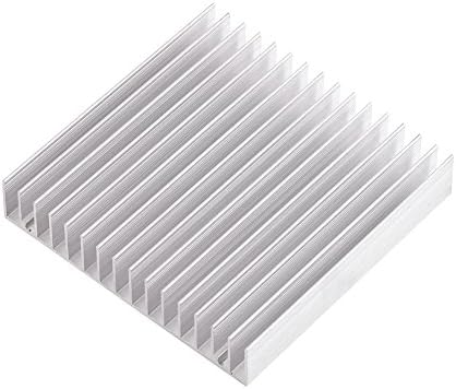 Radiator aluminiowy radiator z żebrami do półprzewodnikowego tranzystora mocy pasywnej CPU z 16 żebrami chłodzącymi 100mm (dł.) X 100mm (szer.) X18mm (wys.)