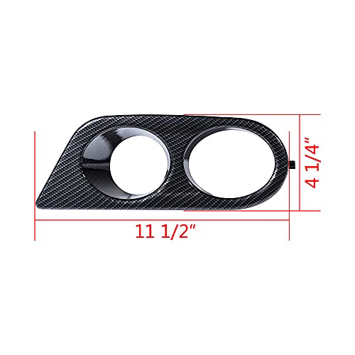 2X Lower Front Fog Light Cover Bezel Housing Carbon Fiber Left Right Compatible with BMW E46 M3 - Thumbnail 3
