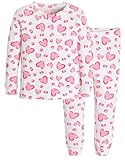 moimoln Soft Cotton Modal Baby Toddler Boys Girls Snug fit Pjs Daily Long Sleepwear Sweet Hearts 12-18m