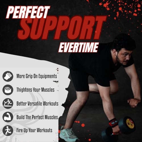 Image of Neoprene Padded Weight Lifting Straps - Deadlift Support for Both Men & Women (1 Pair)