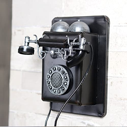 GeRRiT Retro Wall-Mounted Telephone - Removable Microphone, Classic Old Fashioned Telephone Decorative, for Cafe bar Window Decor Model