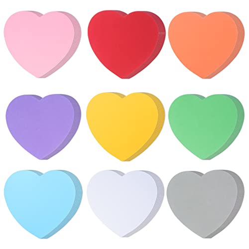 72 Pcs 6 Inch Large Heart Paper Cutouts Double Sided Heart Shape Paper Decorations for Party Decor Bulletin Board Display Valentines Day Wedding & Holiday Decoration Supplies (9 Colors)