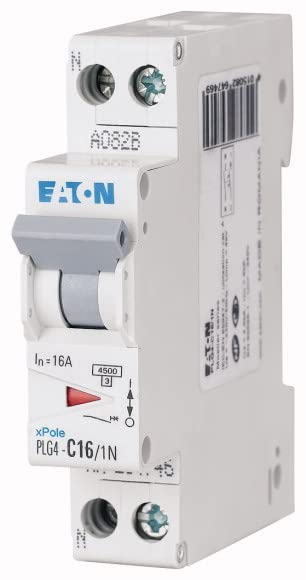 Eaton PLG4 Miniaturüberlastschalter Typ B, Pol 1-polig 16A 230V ac, Abschaltvermögen 4.5 kA Plexo
