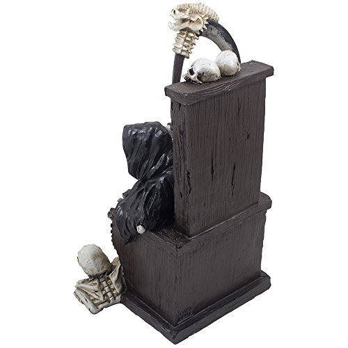 Estatua Grim Reaper en Trono de Huesos para Decoración Halloween miniatura 4