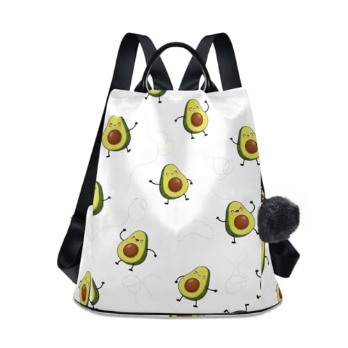 Sac à dos motif avocats femme voyage antivol dos tendance fermeture éclair décontracté