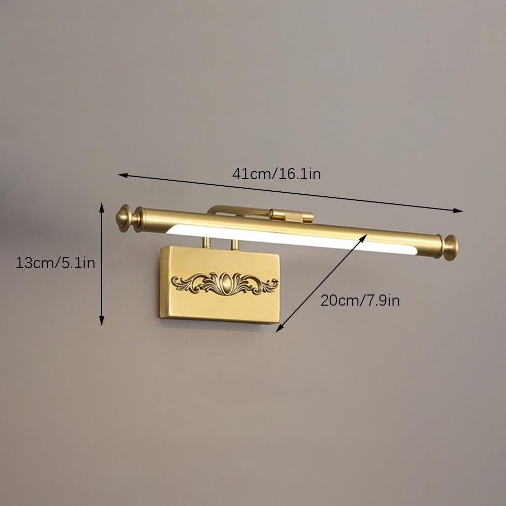 Retro LED Vanity Lampa Lustro, Przednie Lustro, Liniowa Oprawa Łazienkowa, Obrót o 180°, Lampa ścienna do Panelu Szafki, Lustro Vanity Wall Light, Oświetlenie Affi
