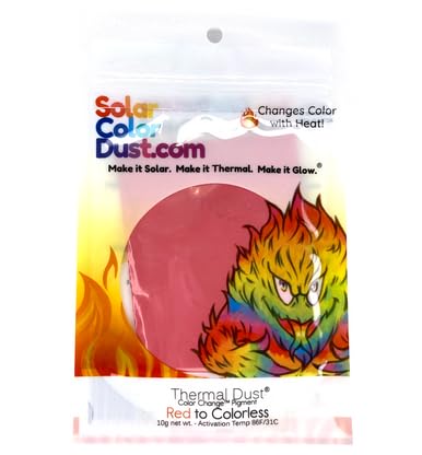 Thermal Dust® 86ºF -Red to Colorless - Heat Sensitive - Color Change® Pigment