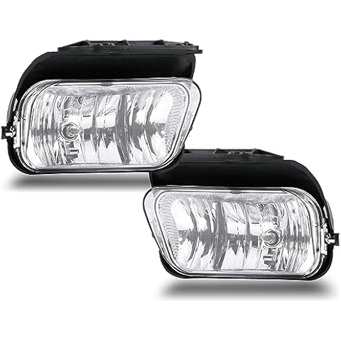 Nakuuly Fog Lights Compatible With 2003-2006 Chevy Silverado 1500 2500 3500 1500HD 2500HD 2007 Classic 02-06 Avalanche Driver and Passenger Side Fog Bumper Lamp Assembly with Bulbs Clear Lens Cover