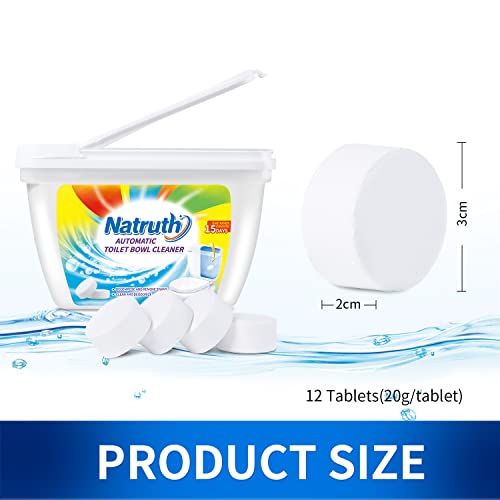 NATRUTH Automatic Toilet Cleaner, 20G*12 tablet Toilet Bowl Effervescent Cleaner Tablets Deep Clean Toilet Rim Block Lasting for 15 Days - Image 7