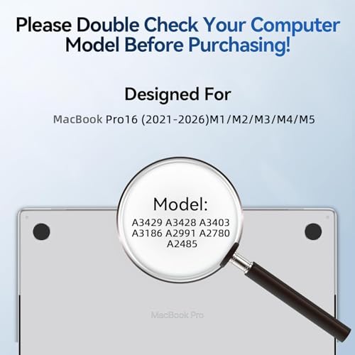 Image of Magnetic Anti Blue Light Screen Protector for MacBook Pro 16 Inch (2021-2026,M1, M2, M3, M4, M5 ,Pro /Max), Removable MAC 16.2 inch Blue Light Filter ,Bubble-Free Instal, Eye Protection Glare Laptop Screen Protector