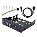 Price comparison product image 3.5 Inch Floppy Front Panel Optical Soft Drive Expansion Panel USB3.1/Type C Interface+Dual USB3.0+TF/SD Card Reader