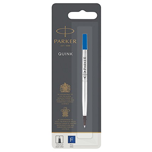 PARKER QUINK Rollerball Pen Ink Refill, Fine, Blue