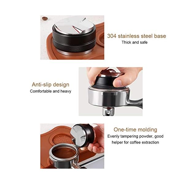 Distribuidor de café de acero inoxidable, herramienta niveladora de distribuidor de profundidad ajustable de doble… - Imagen 5