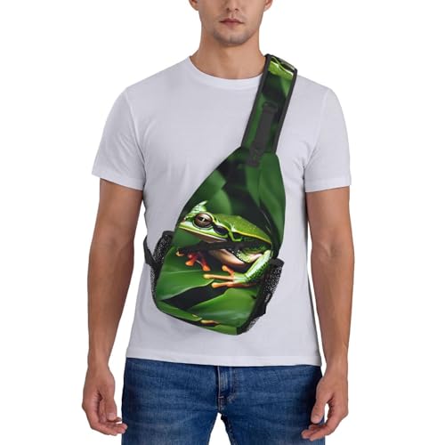 Mochila cruzada MyPiky animal rana hojas verde miniatura 7