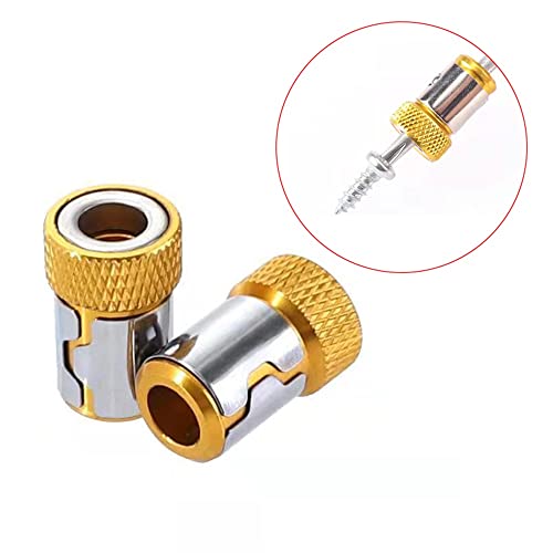 Magnetic Screw Ring, Diymore Universal Metal Bit Magnetizer Powerful Ring Magnetizer Ring Screw Magnetic Holders For 6.35 Mm 1/4 Inch Drill Bit And Electric Screwdriver Bits (Blue, 5 Pcs) #TOP5