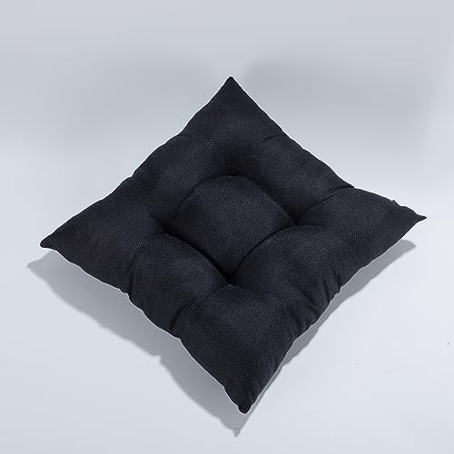 HAMO Seat Pad Cushions for Dining Chairs Set of 4, 40x40 cm, 16x16 inches (Black) - Cosy Home Interiors HAMO Seat Pad Cushions for Dining Chairs Set of 4, 40x40 cm, 16x16 inches (Black) - Image 8