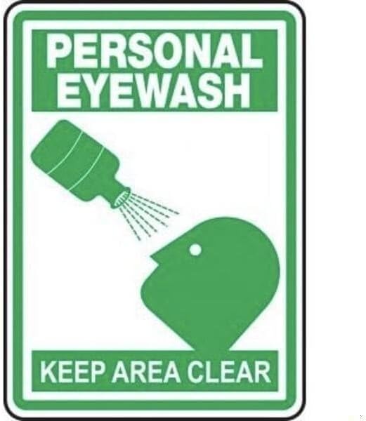 SAFETY SIGN PERSONAL EYEWASH KEEP, Mfr: MFSD520XL-A
