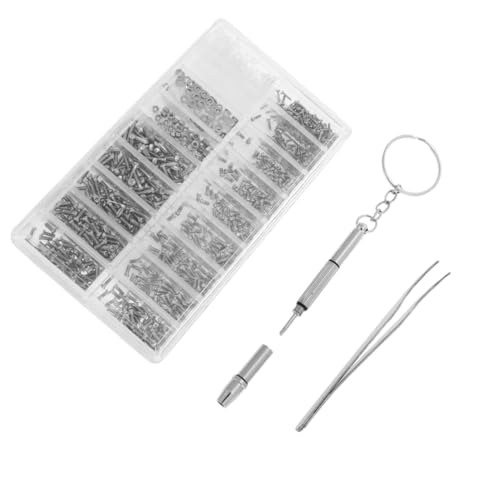 GRADENEVE ステンレス製ミニチュアネジキット 精密ネジ メガネ修理 時計 用 多用途 螺?工具 ドライバー ピン付