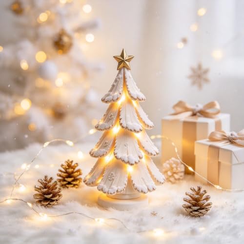 5.5'' Vintage Lighted Christmas Tree Figurine, Centerpieces for Tables - image 1