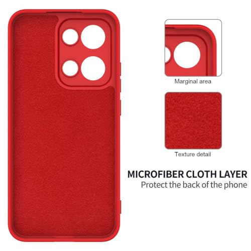 Image of Back Cover for Oppo Reno13 5G | Full Camera Protection | Premium Liquid Silicon Case | Flexible Bumper Case for Oppo Reno13 5G (Red)