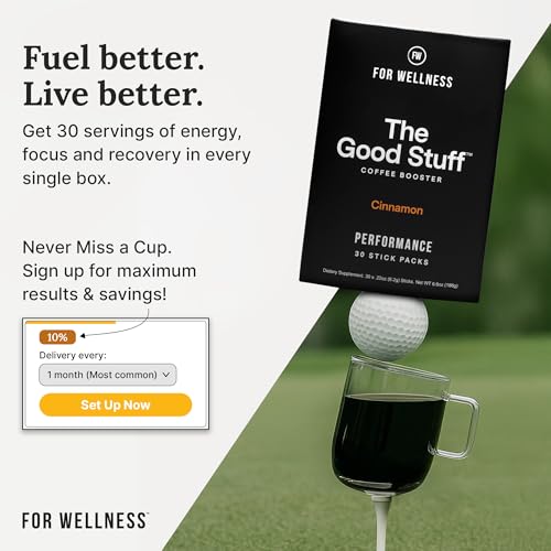 Image of The Good Stuff | Cinnamon Coffee Booster | Healthy Coffee Creamer for Focus & Energy | Keto, Non-Dairy Creamer Powder with MCT Oil, Collagen & L-Theanine | 30 Servings
