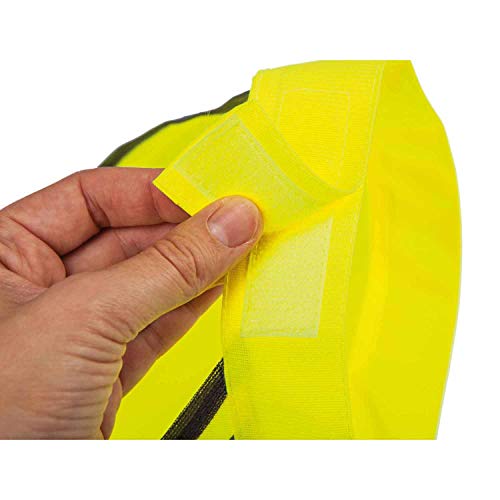 5 Stück Hundehalstuch gelb in 3 Größen S - L Klettverschluss Reflexelemente Dreieckstuch Bandana 5er Set (L)