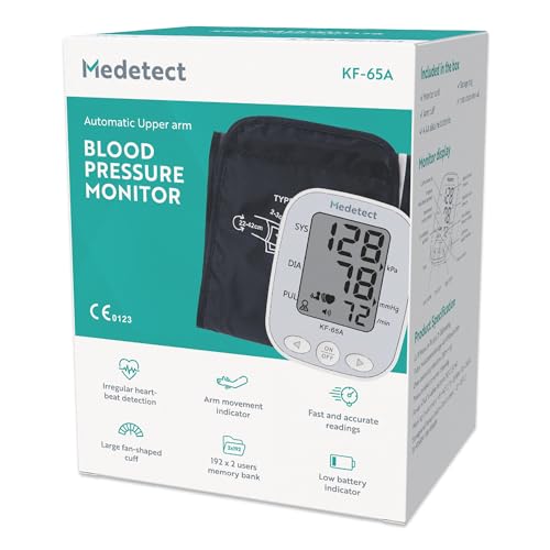 Medetect Blood Pressure Monitor - Small to Large Cuff - Blood Pressure Monitor - Certified Medical DeviceCE Certified - MHRA Registered
