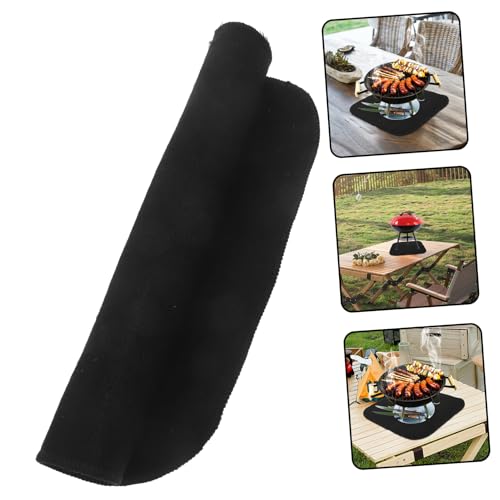 LOLIPPYY 防火性カーボンファイバー溶接毛 耐高温断熱マット 多機能キャンプ焚き火保護用 燃えにくい防火